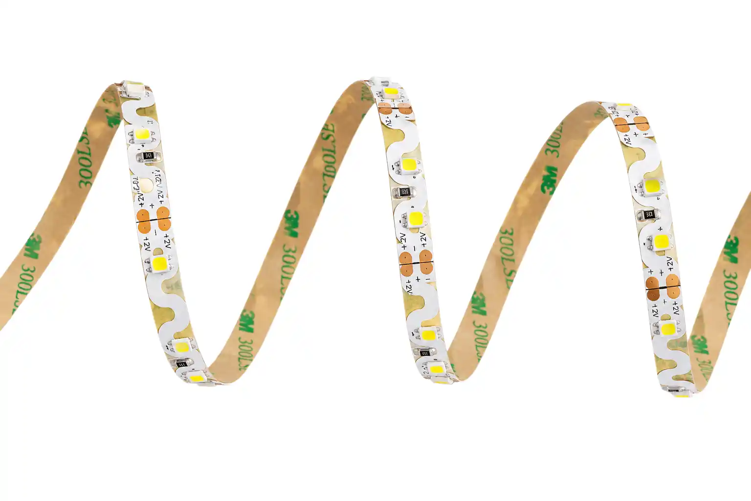 LED pásek ohebný flexibilní 12V 6,2W/m 700lm/m studená bílá 6500K IP20 — San'an 2835 SMD, šířka 6mm